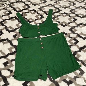 PARADE Green Bralette and Short Set